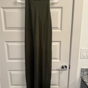 Zara Dark Green Sleeveless Jumpsuit